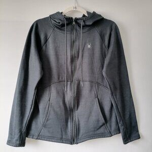 Spyder Active Tear Away Boys Gray Long Sleeve Outdoor Full Zip Hoodie Medium